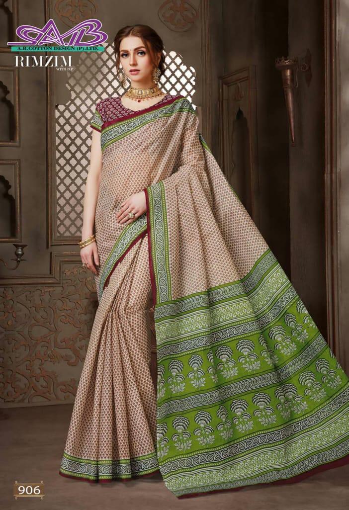 Ab Rim Zim Latest Regular Wear Cotton weaving Designer Printed Sarees Collection