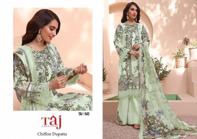 Taj 543 Cotton Dupatta Pakistani Salwar Suits Best Wholesale Shop In Surat