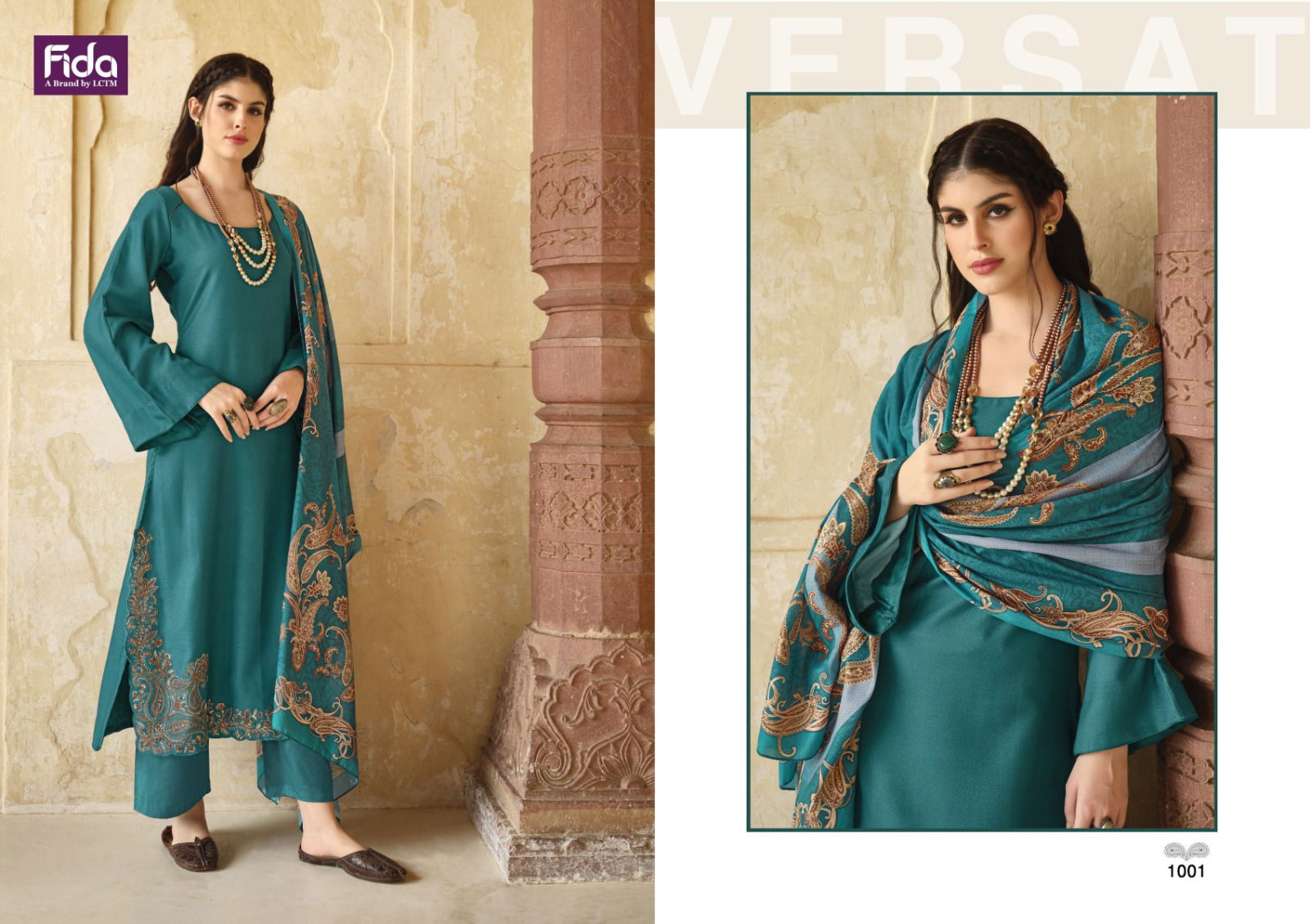 Fida Aliza 1 Embroidery Winter Wear Pashmina Dress Material
