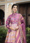 Samanta By Tejasvee Dola Silk Printed Designer Gown With Dupatta Suppliers In India