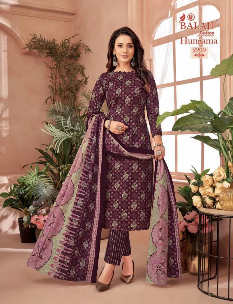 Hungama Vol 22 By Balaji Cotton Printed Dress Material Exporters In India
