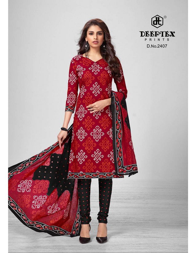 Deeptex Classic Chunaris 24 Latest Fancy Designer Casual Regular Wear Printed Cotton Dress Material Collection
