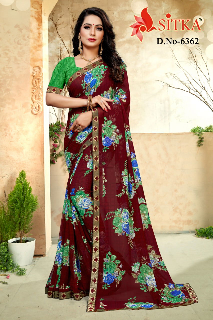 Kohinoor Marble Latest Daily Wear Chiffon Printed Bordered Saree Collection 