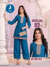 Angelina By Kaya Party Wear Vichitra Co Ord Set Exporters In India
