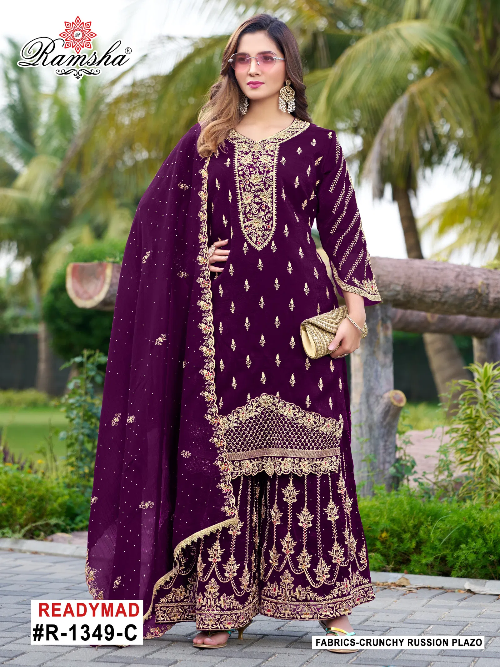 R 1349 Nx By Ramsha Crunchy Pakistani Readymade Suits Wholesale In India