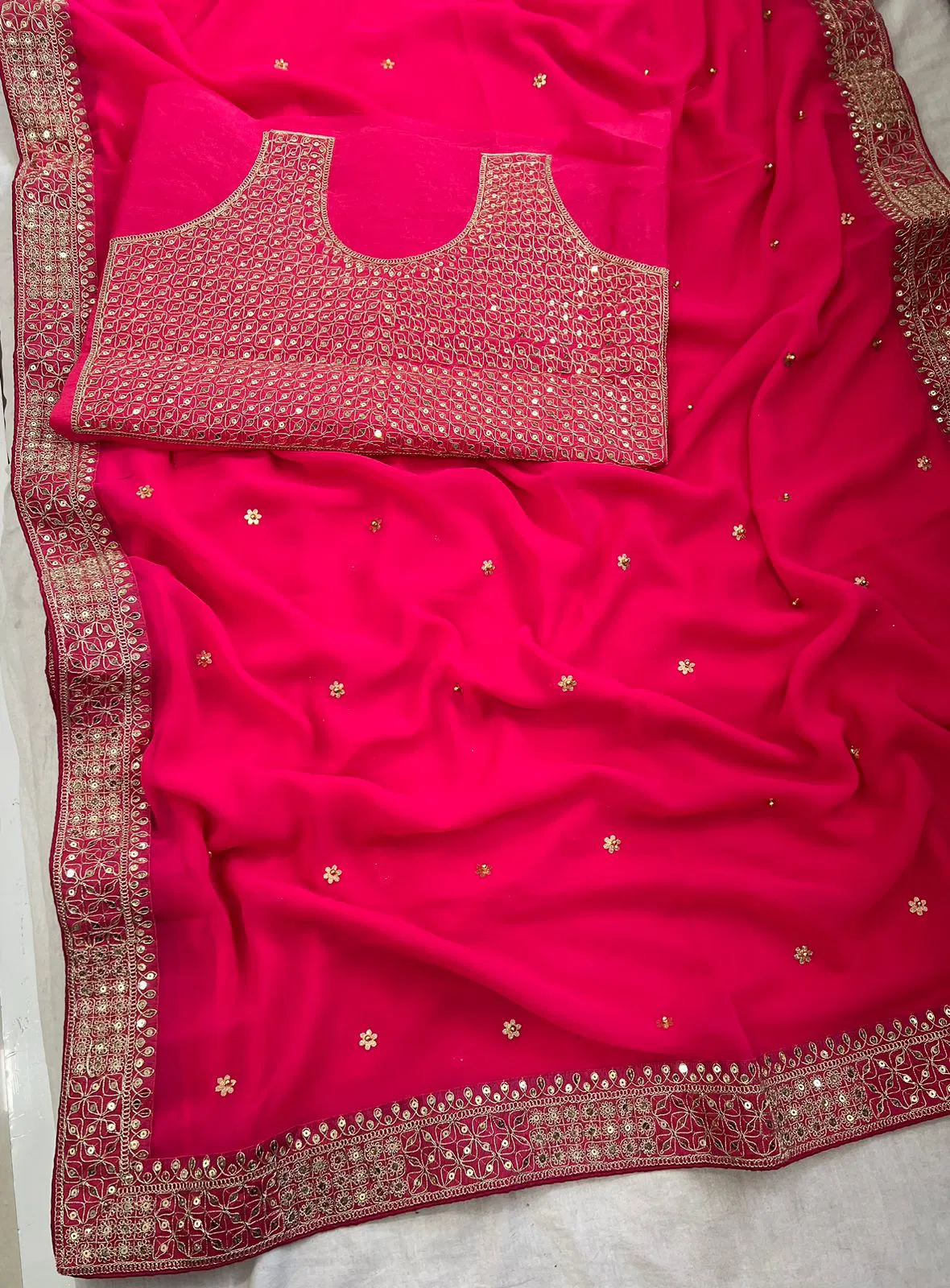 BT 381 Heavy Georgette Designer Sarees Wholesale Market In Surat