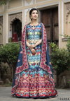 Samanta By Tejasvee Dola Silk Printed Designer Gown With Dupatta Suppliers In India