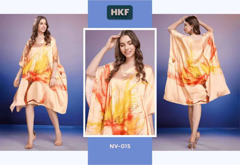 Nirvana Vol 3 By Hkf Kaftan Soft Satin Casual Wear Wholesale Market