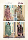 Veda By Mumtaz Jam Satin Embroidery Dress Material Suppliers In India