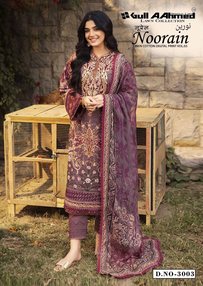 Noorain Vol 3 By Gull A Ahmed Cotton Printed Dress Material Wholesale Market In India