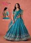 Rama Blue Colour Elegance By Zeel Georgette Designer Lehenga Choli Orders In India