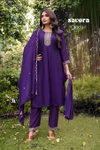 At Savera Blooming Vichitra Fancy Kurti With Bottom Dupatta Set Wholesalers In Delhi