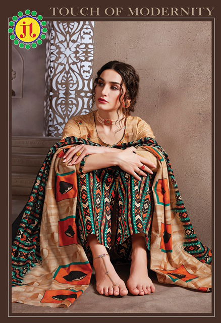 Jt Afreen 3 Latest Fancy Designer Regular Casual Wear Printed Cotton Dress Material Collection
