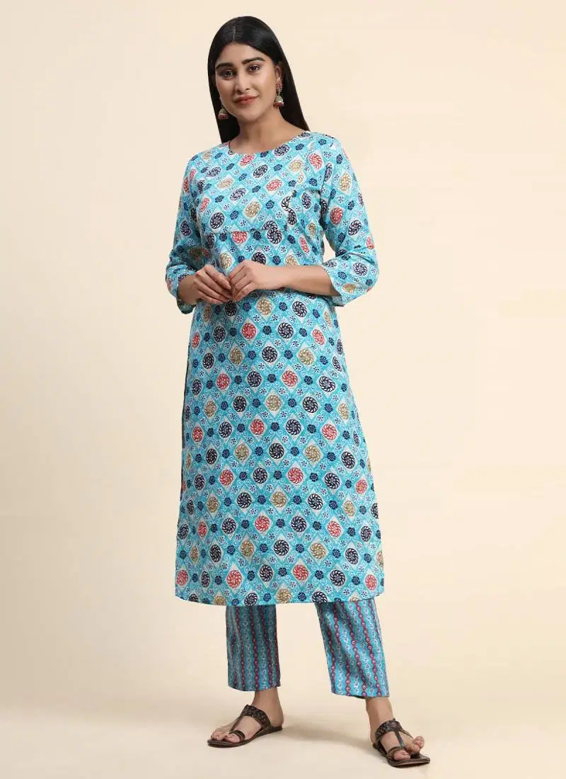 Tanyaa P 147 Cotton Casual Wear Kurti With Bottom Wholesale Market In Surat With Price