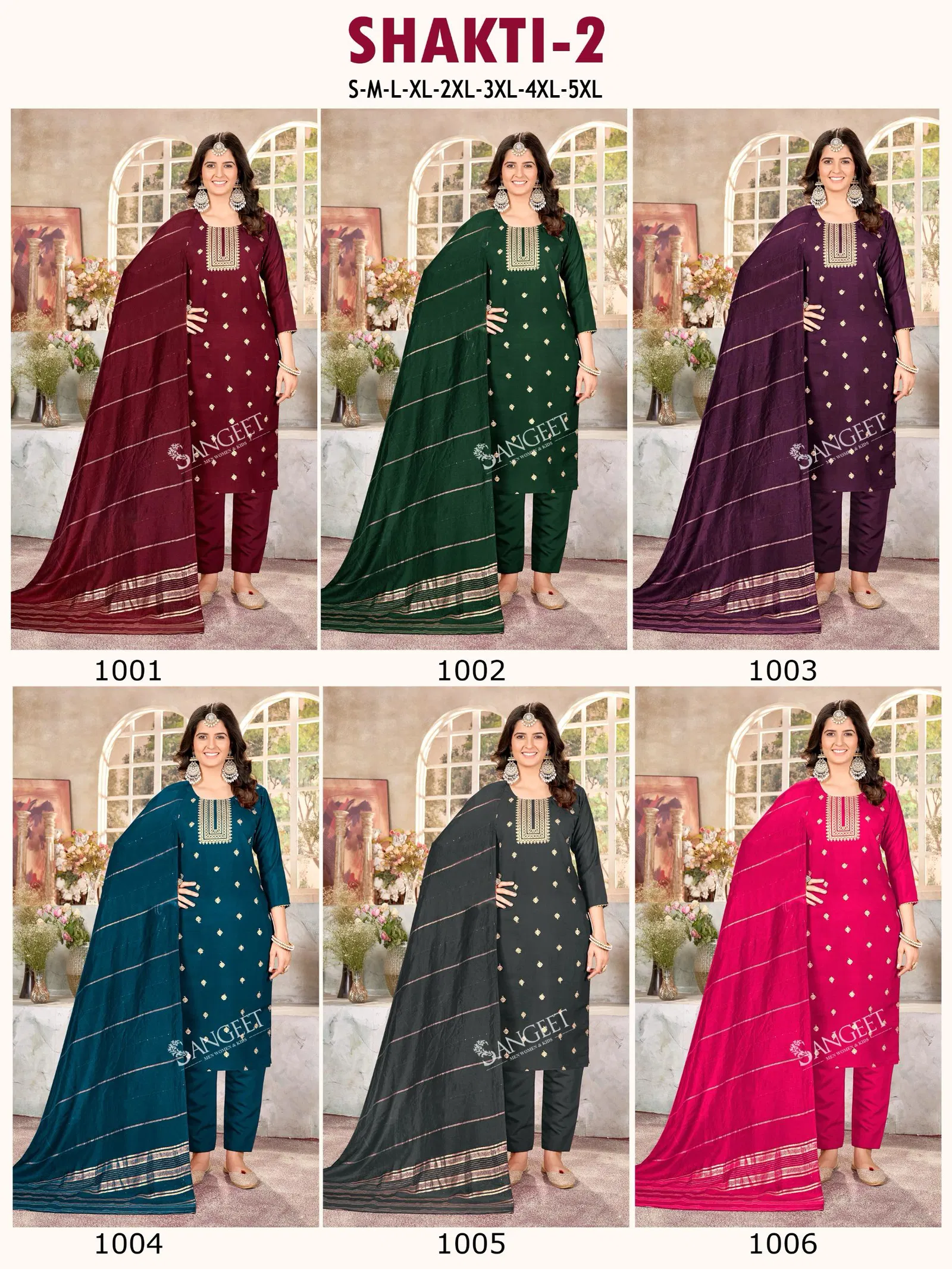 Shakti 2 By Sangeet Roman Silk Kurti With Bottom Dupatta Exporters In India
