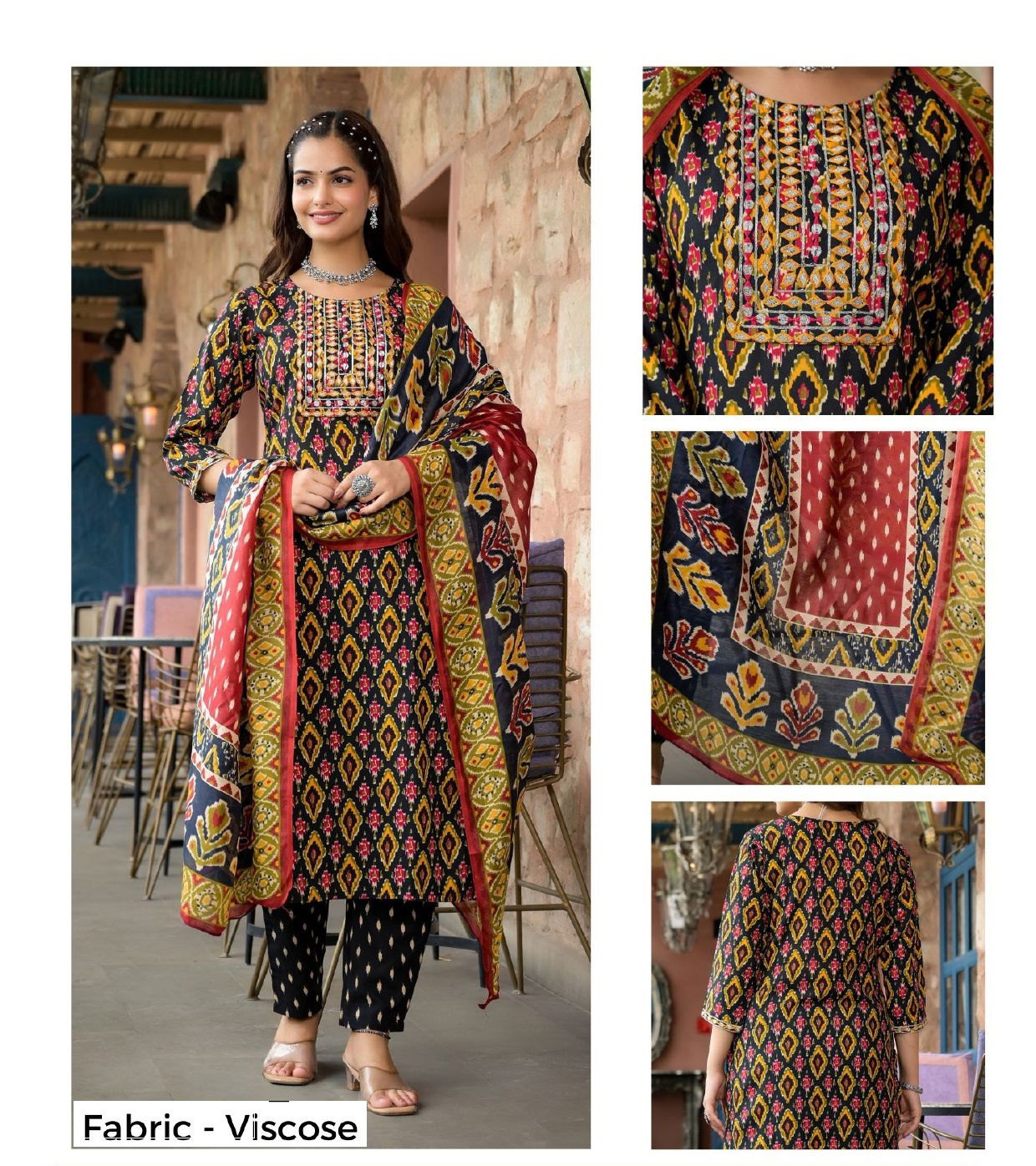 Av Designer Straight Cut Kurti With Bottom Dupatta Wholesale In India