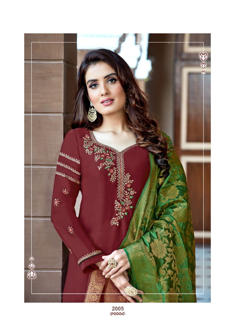 PARRA LIHAAZ Latest Heaavy Festive wear Fancy Designer Cinon With Embroidery Work And Hand Diamond Readymade Salwar Suit Collection