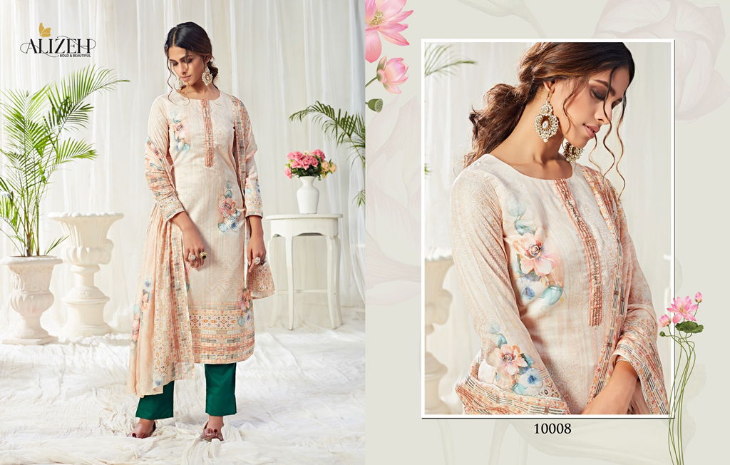 Alizeh Bliss Latest Designer Printed Cotton Dress Material Collection