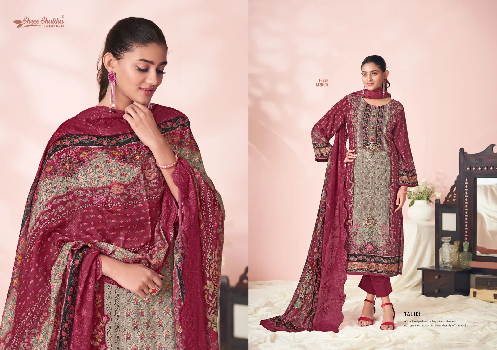 Mahjabeen Vol 14 By Shree Shalika Cotton Embroidery Salwar Suits Online Wholesale