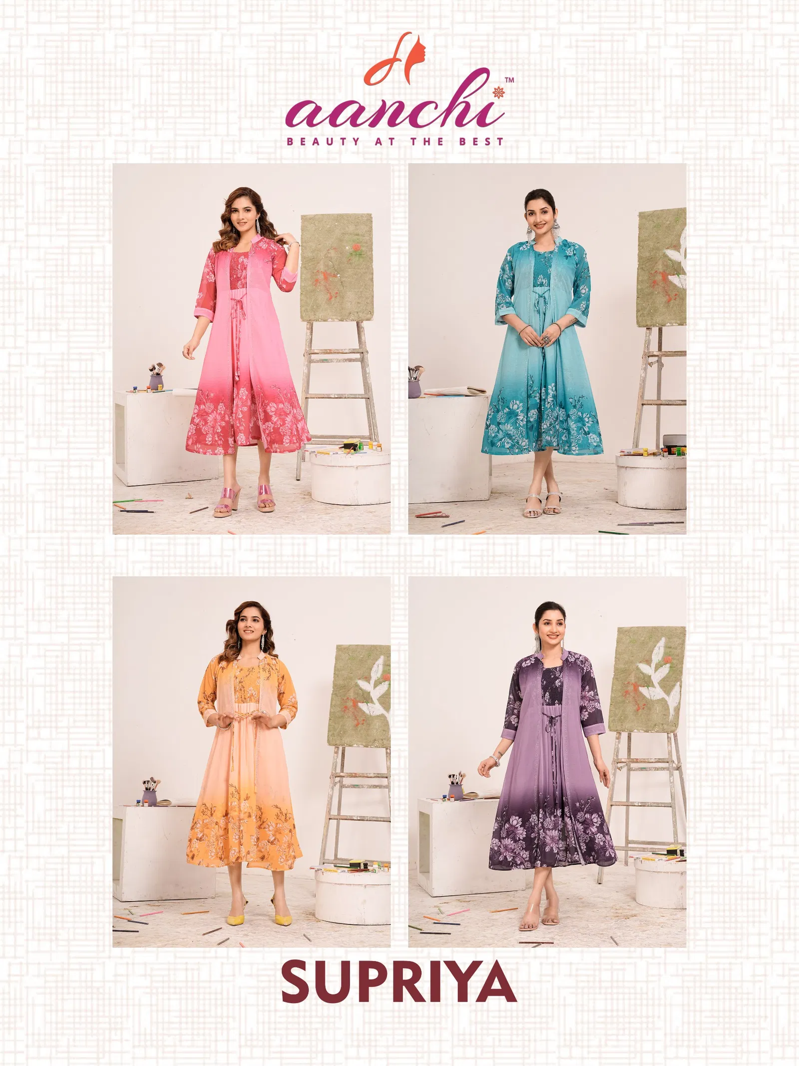 Supriya By Aanchi Fancy Fabric Flair Wholesale Kurti Suppliers In Mumbai