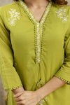 Naisha K 320 Cotton Silly Embroidery Kurti With Pant Dupatta Wholesale Online