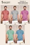 Sangeet Vijay Vol 1 Rayon Chicken Sifli Sequence Work Mens Kurta Exporters In India