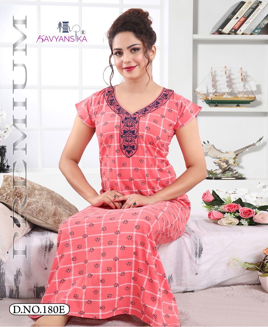 Kavyansika Premuim 180 Night Wear Hosiery Cotton Printed Nighty Collection
