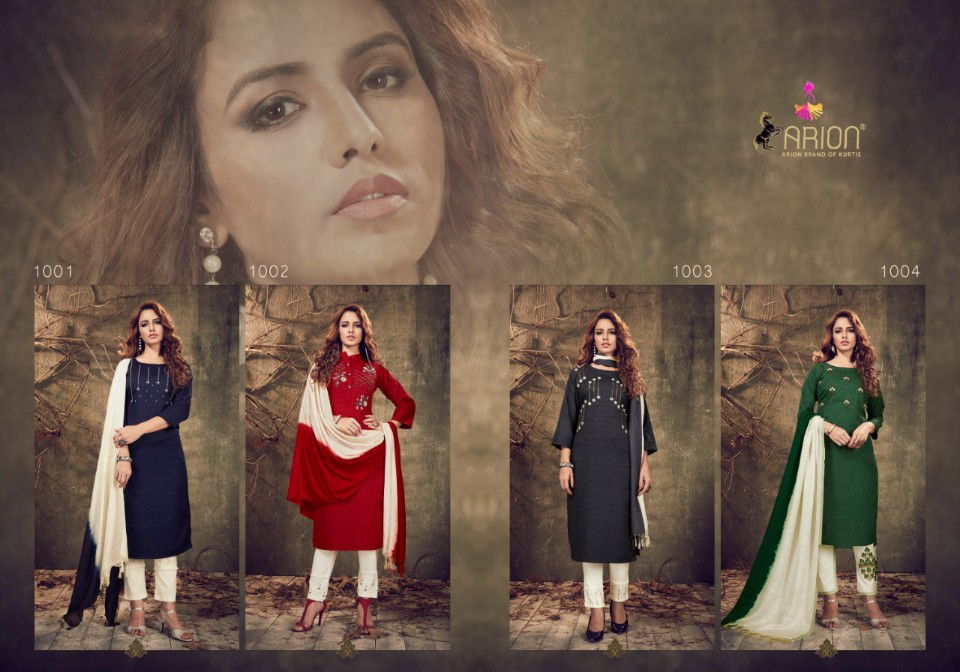 Arion Padmini Vol 2 Latest Collection Of Ready Made Designer Viscouse With Handwork Casual Wear Dress With Viscose Seded Dupatta