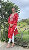 Nsf Fashion Leheriya Rayon Leheriya Printed Fancy Kurtis Wholesale Clothing Distributors In India