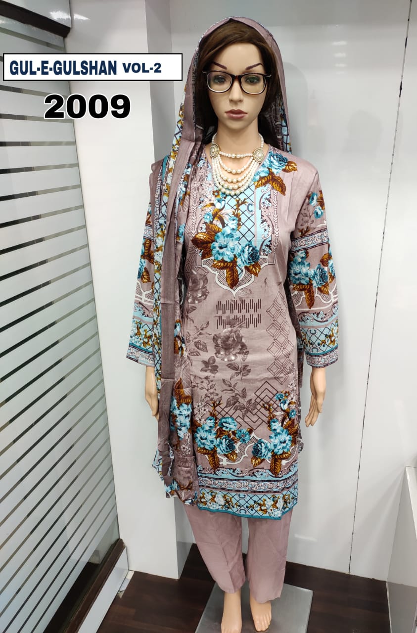 Gul E Gulshan Vol 2 Latest Designer Printed Pure Lawn Cotton Ready Made Salwar Suit Collection 