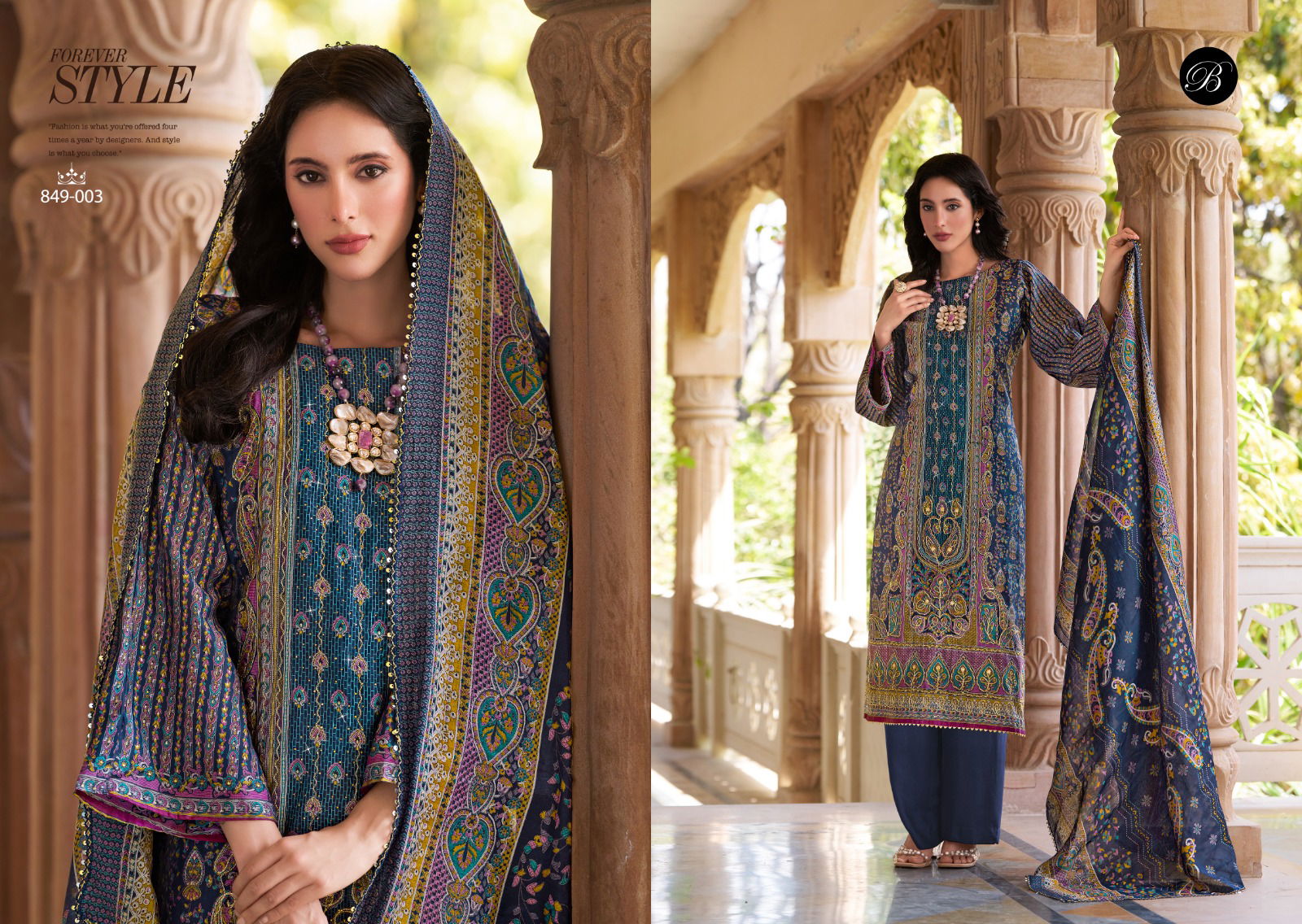 Nusrat Vol 5 By Belliza Modal Viscose Printed Dress Material Orders In India