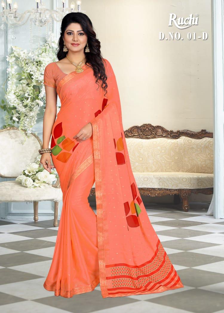 RUCHI Latest fancy Designer Regular Casual Wear silk georgette Saree Collection 