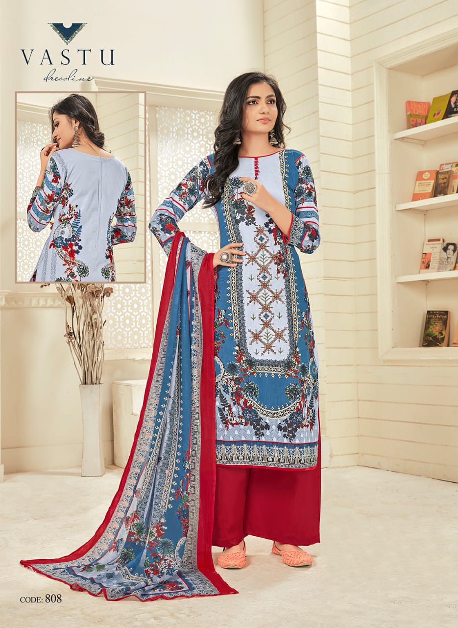 Vastu Samrina Lawn Latest Casual Wear Printed Cotton Dress Material Collection
