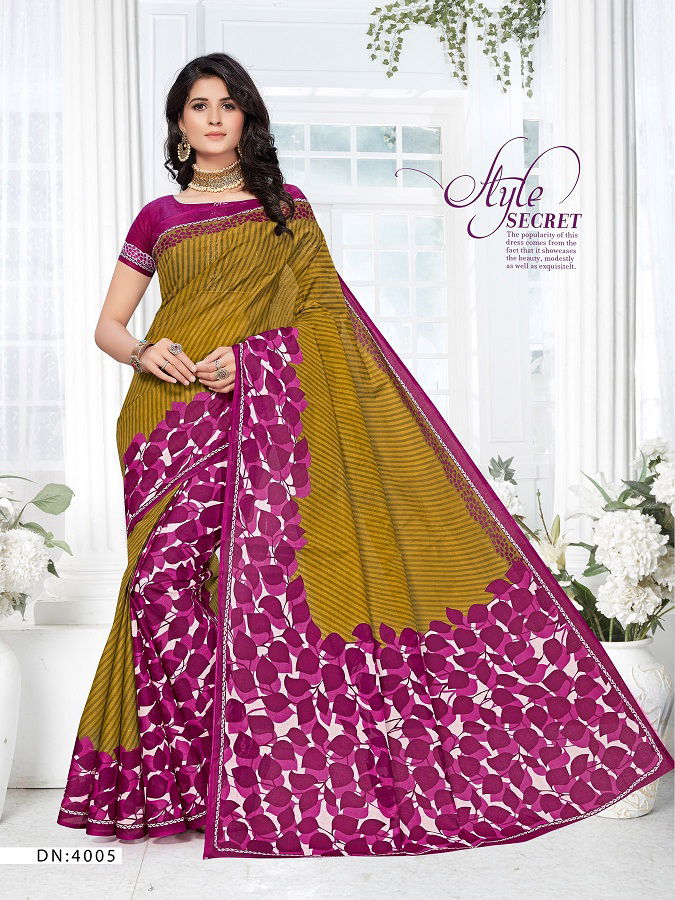 Ganesha Saraswati 4 Latest Daily Wear Pure Cotton Sarees Collection