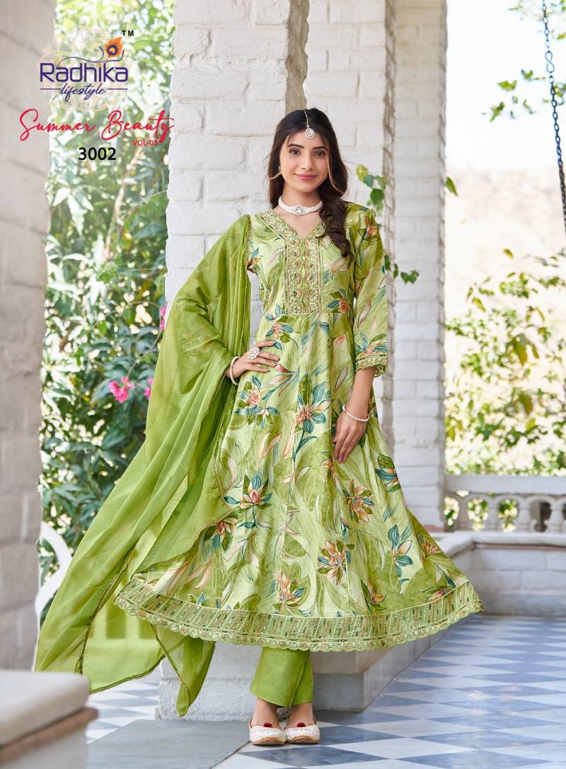 Radhika Summer Beauty Vol 3 Anarkali Ready Made Suppliers In India