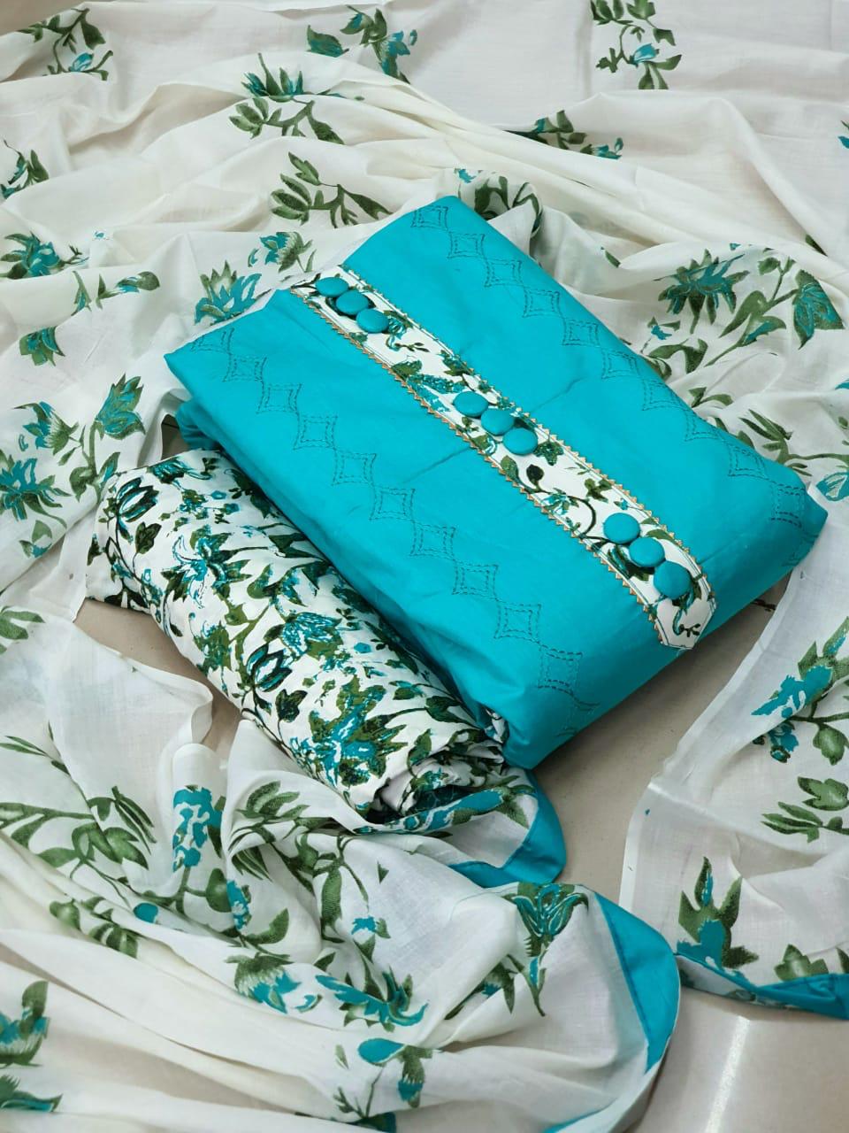 Floral Latest Fancy Casual Wear Pure Cotton Print 51 Dress Material Collection
