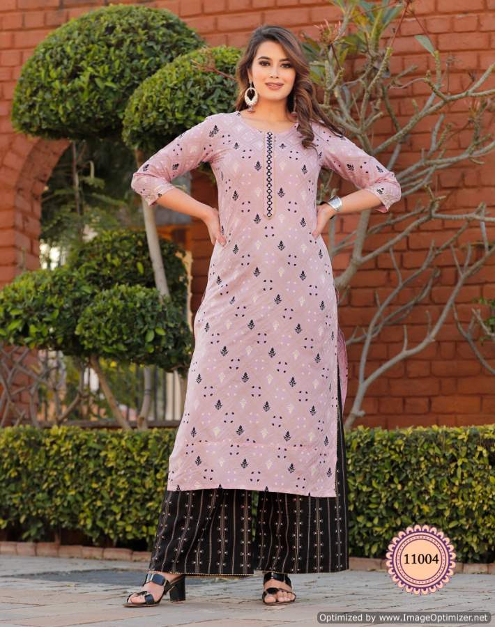 Bibas 11 Ethnic Wear Rayon Printed Kurti With Bottom Collection
