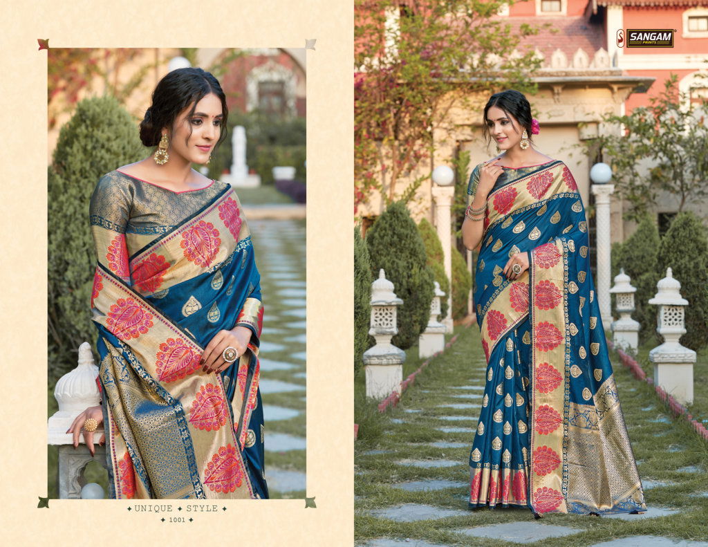 Sangam Kanupriya Latest Fancy Designer Heavy Pure Soft Silk Festive Wear Silk Saree Collection
