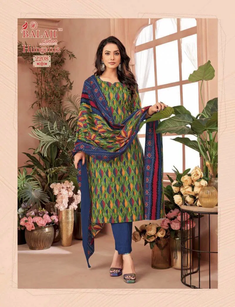 Hungama Vol 22 By Balaji Cotton Printed Dress Material Exporters In India

