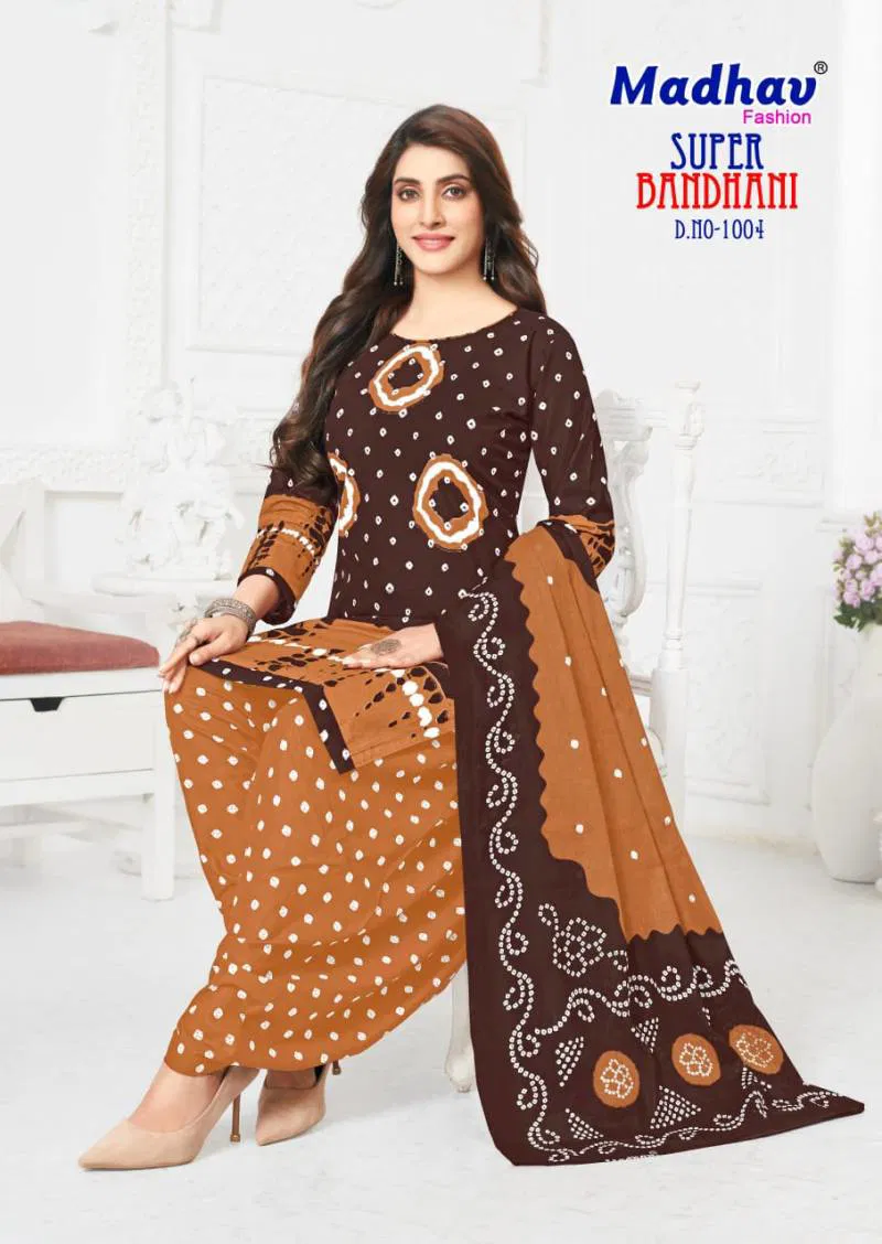 Super Bandhani Vol 1 By Madhav Bandhani Printed Dress Material Wholesale Clothing Distributors In India