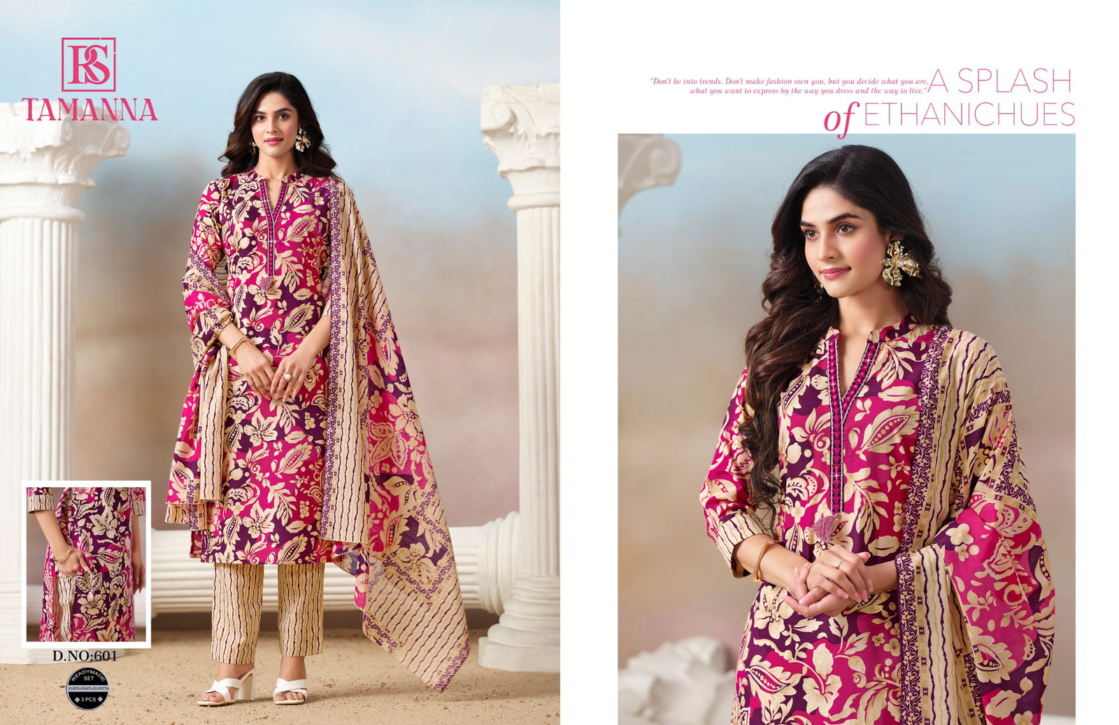 Tamanna By RS Blend Cotton Designer Kurti With Bottom Dupatta Orders In India
