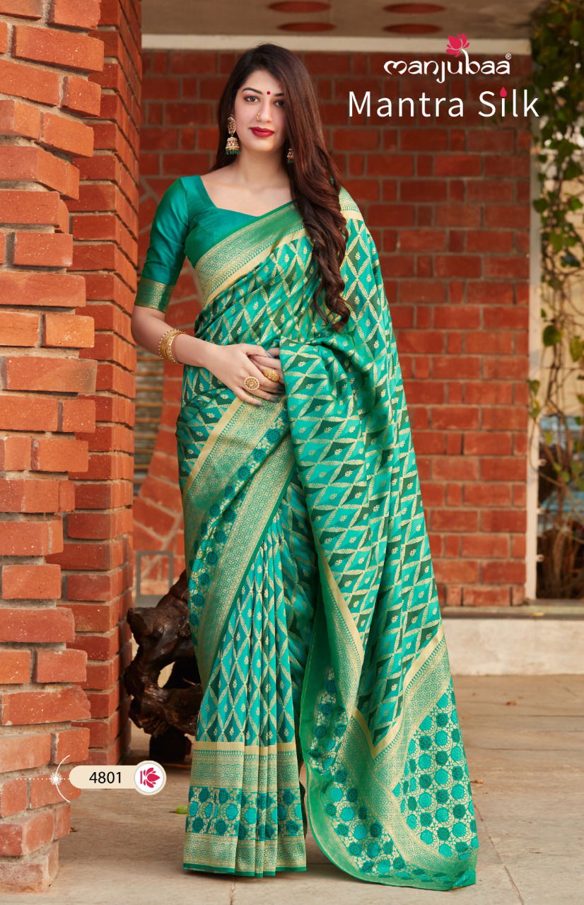Manjubaa Mantra Silk Latest Fancy Designer Festive Wear 	Banarasi Silk Sarees Collection
