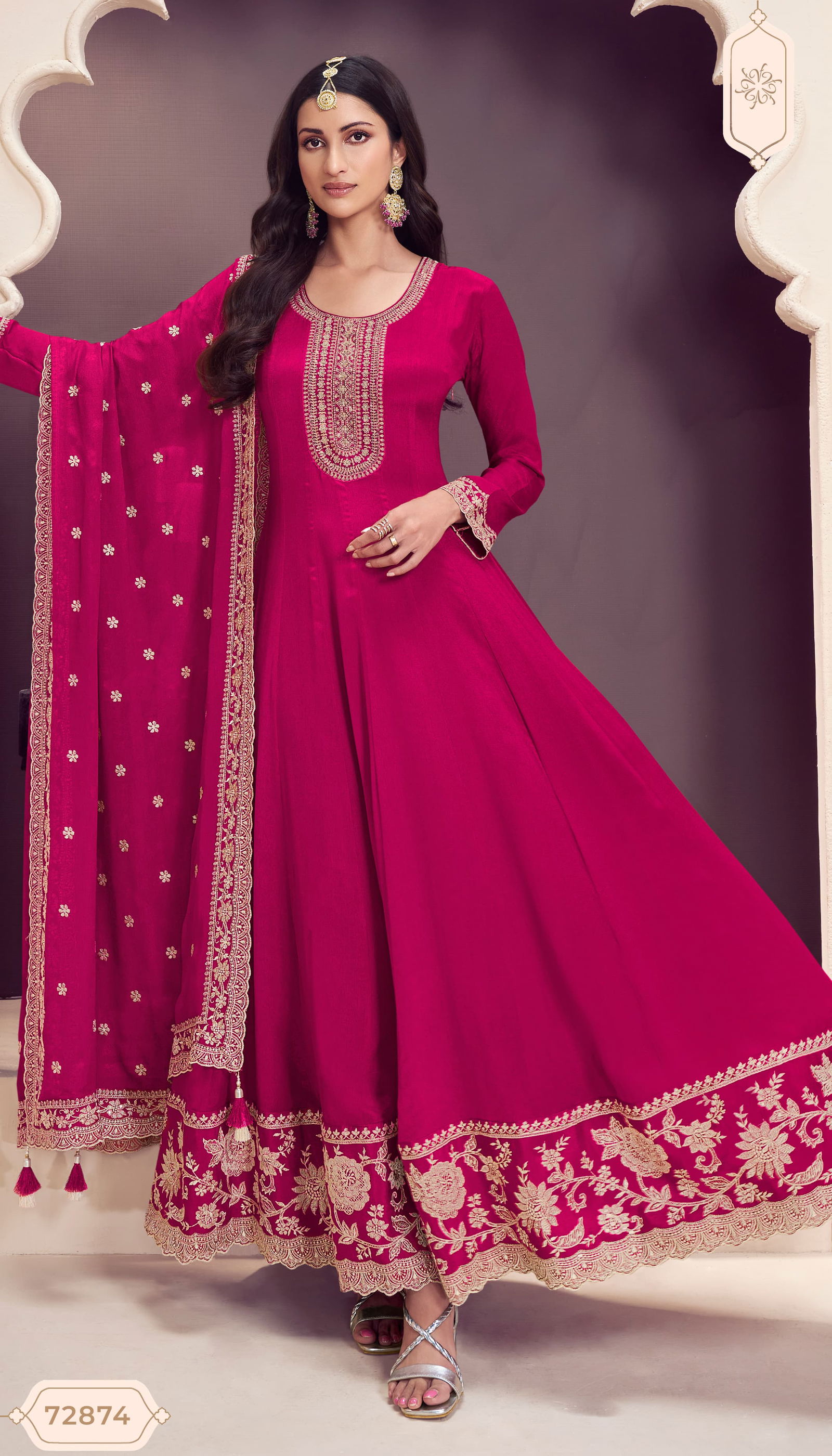 Blaze By Vinay Kuleesh Chinon Designer Salwar Suit Exporters In India