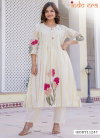 Indo Era 2578 Pure Cotton Floral Printed A Line Kurta With Trousers Wholesale In India