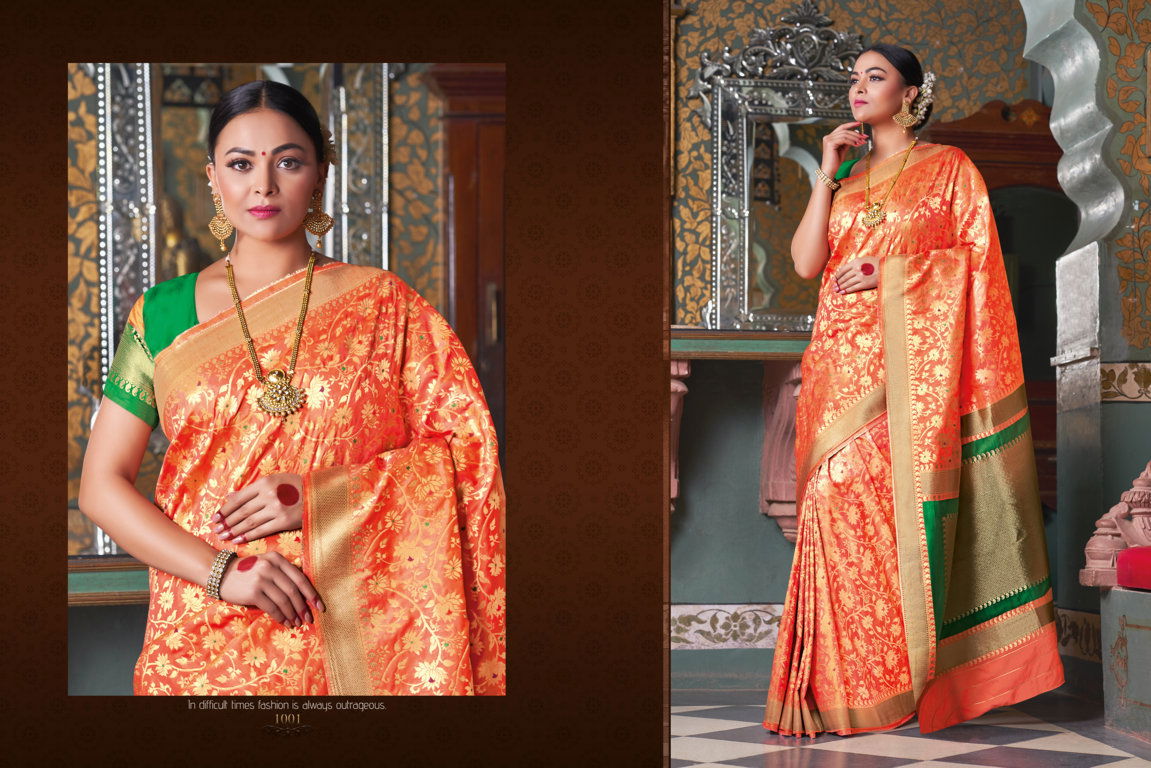 Sangam Purnima Designer Fancy Wedding Wear Banarasi Silk Printed Saree Collection
