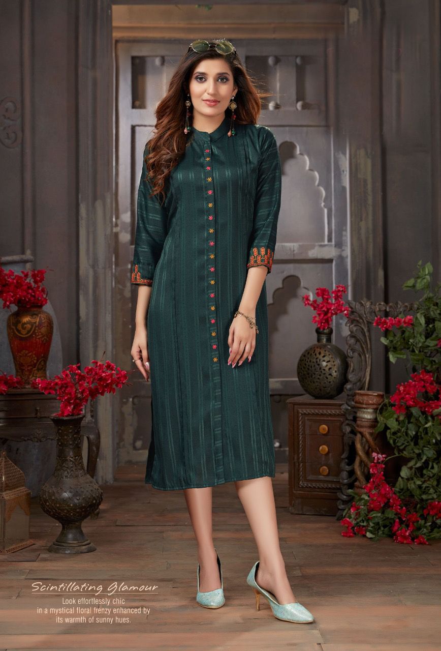 Dolphin 01 New Designer Party Wear Rayon Desihner Kurti Collection