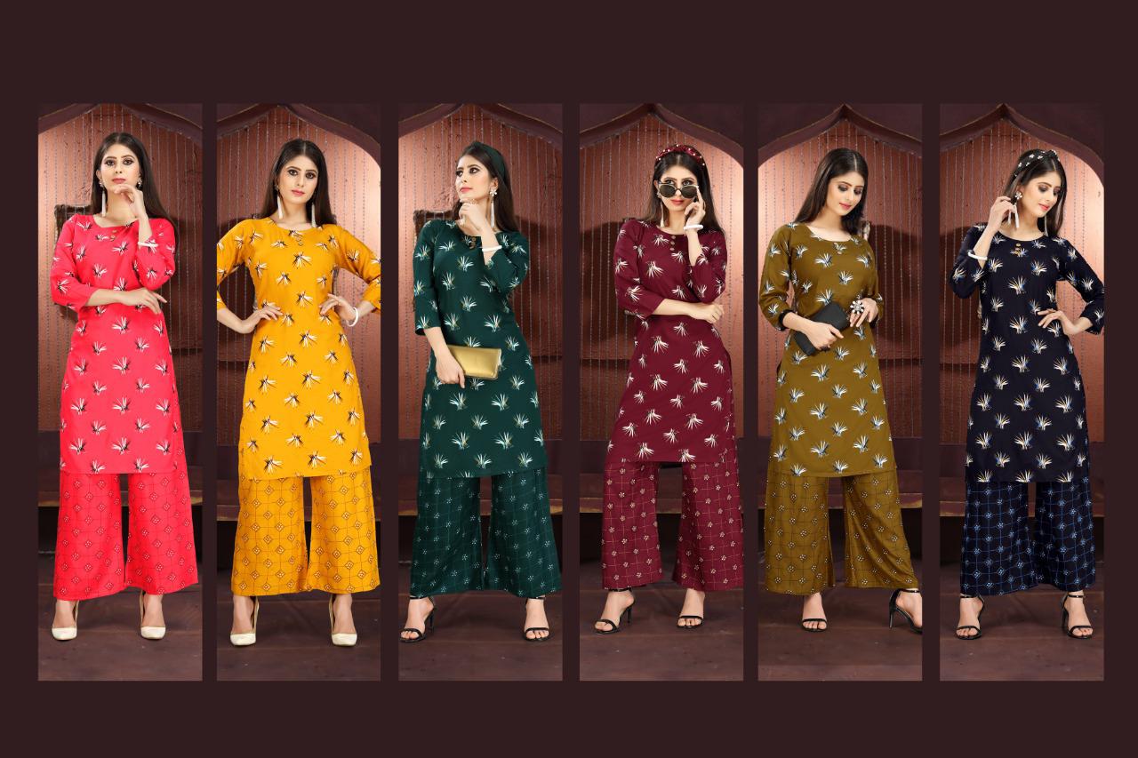 Platinum Latest Designer Kurtis Collection With Plazzo 