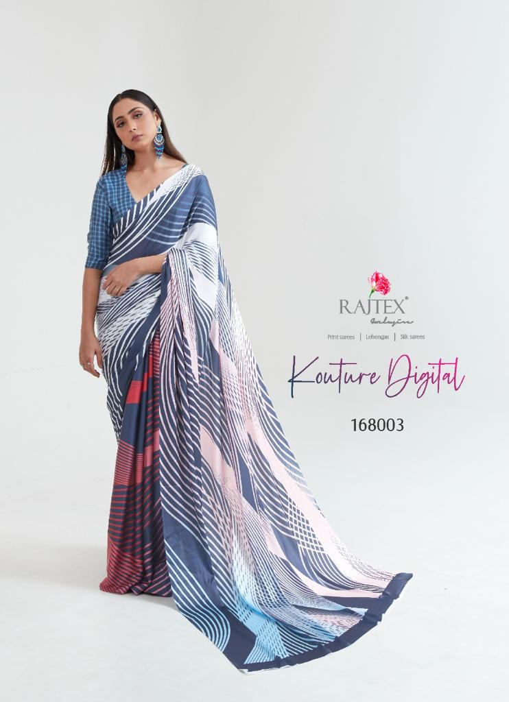 Rajtex Kouture Latest fancy regular Wear Digital Casual Wear Printed Sarees Collection
