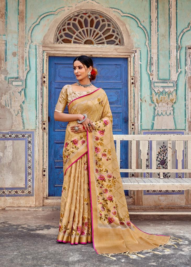 Lt Musleen Latest Casual Wear Designer Fancy Digital Printed Silk Saree Collection 