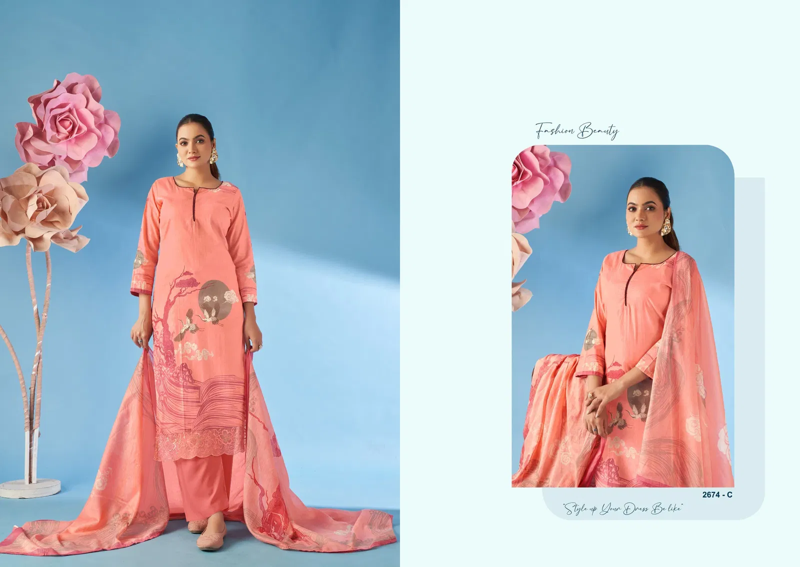 Paankhi by Sargam Cambric Printed Designer Salwar Suit Orders In India